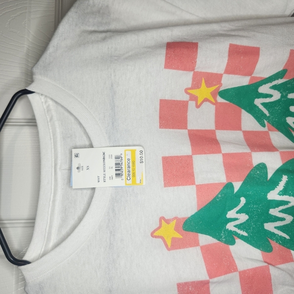 Kids White T-Shirt with Green Trees - Picture 3 of 4